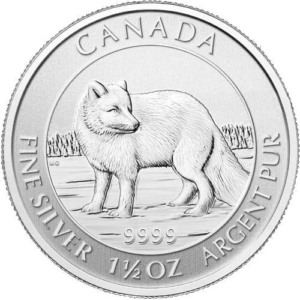1.5 oz Canadian Silver Arctic Fox Coin (2014)