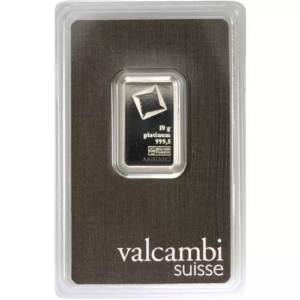 10 Gram Valcambi Platinum Bar (New w/ Assay)