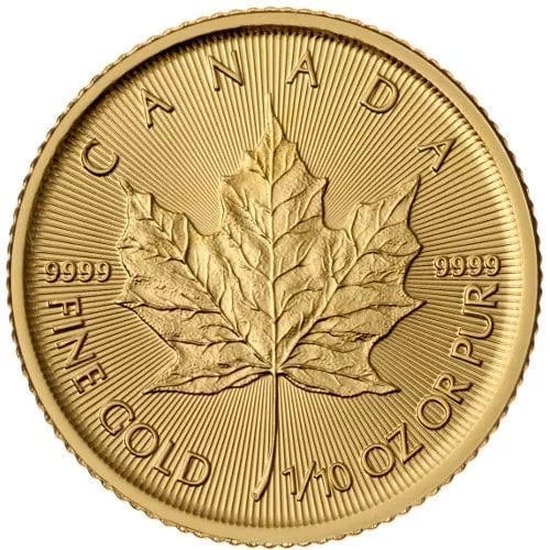 1/10 oz Gold Canadian Maple Leaf Coin
