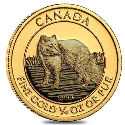 1/4 oz Gold Canadian Arctic Fox Coin (2014)