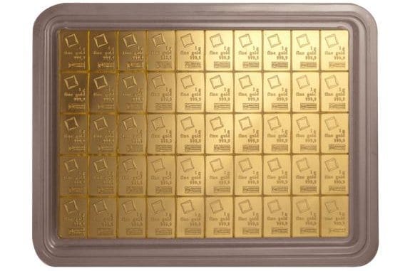50 Gram Valcambi Gold CombiBar (50x1g w/ Assay)